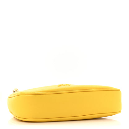 Versace Calfskin La Medusa Mini Hobo Crossbody Yellow 4 of 9