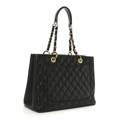 Chanel Caviar Quilted Grand Shopping Tote GST Black 3 of 10