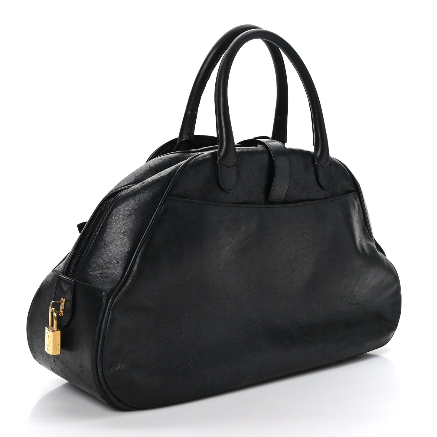 Ostrich Saddle Bowler Black