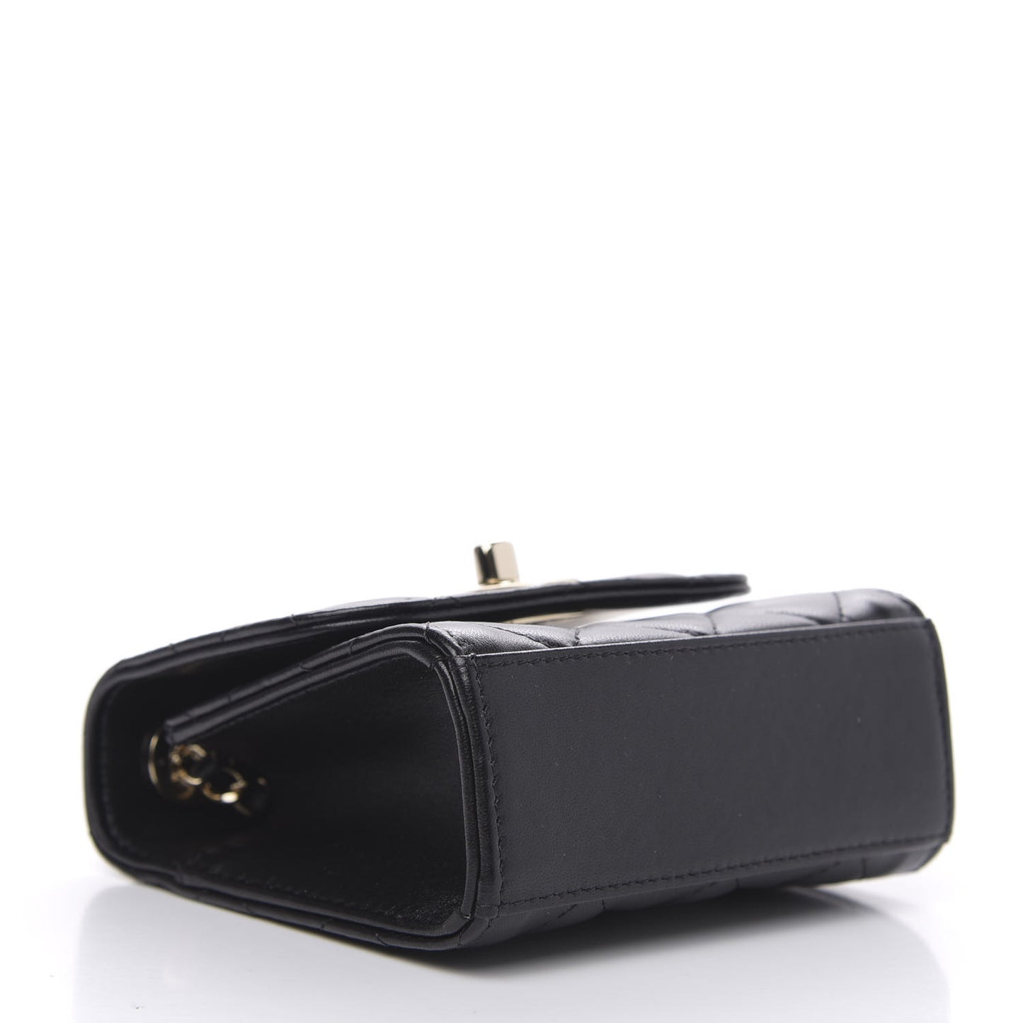 Lambskin Quilted Mini Trendy CC Chain Wallet Black