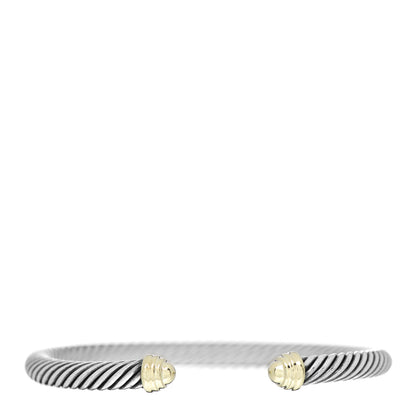 David Yurman Sterling Silver 14K Yellow Gold 5mm Cable Classics Bracelet 1 of 3