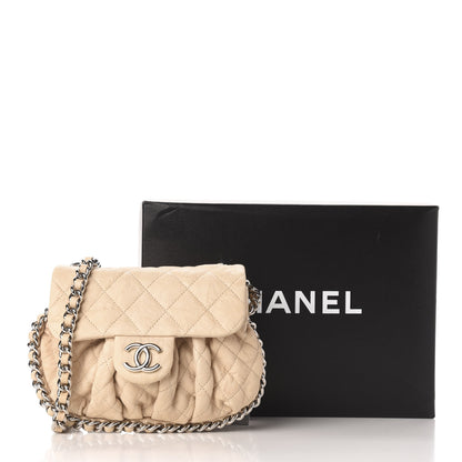 Chanel Washed Lambskin Quilted Mini Chain Around Flap Beige 11 of 11