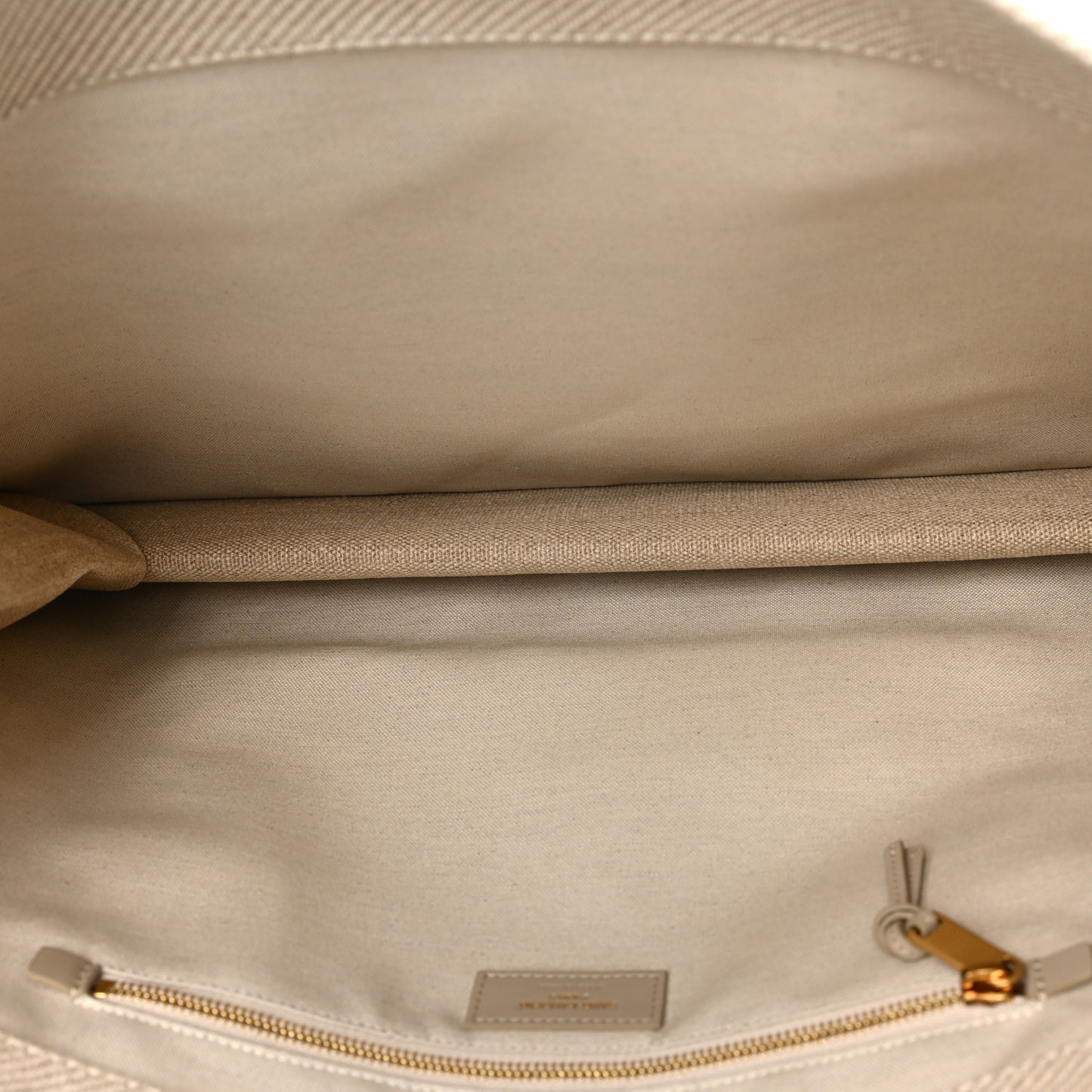 Linen Calfskin Rive Gauche Tote Beige Sea Salt