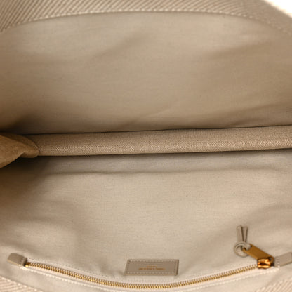 Saint Laurent Linen Calfskin Rive Gauche Tote Beige Sea Salt 5 of 8