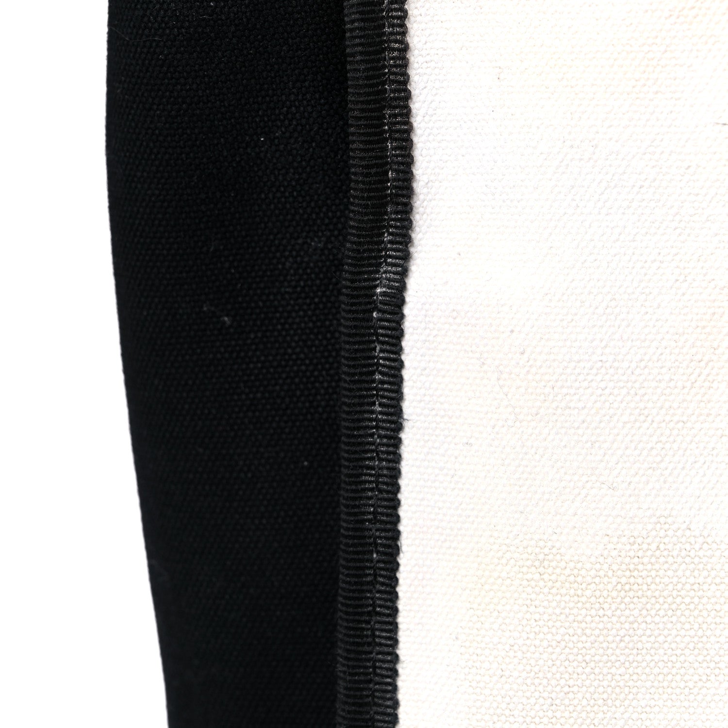 Chanel Canvas Calfskin Let's Demonstrate Small Tote White Black 19 of 20