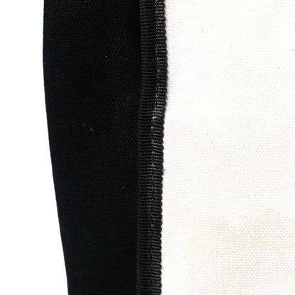 Chanel Canvas Calfskin Let's Demonstrate Small Tote White Black 19 of 20