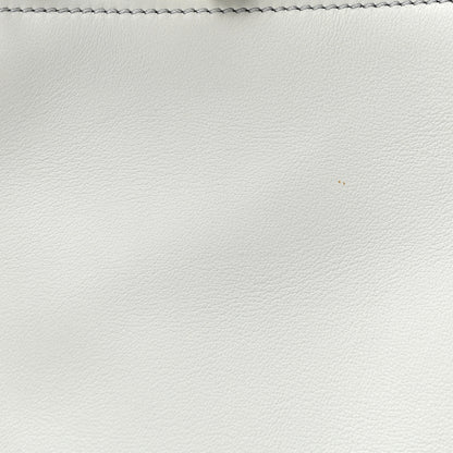 Fendi Vitello Seta Shiny Nappa Pearl Scalloped Studded Floral Embroidered Medium Peekaboo Iconic Satchel Grigio Perla Multicolor 7 of 9