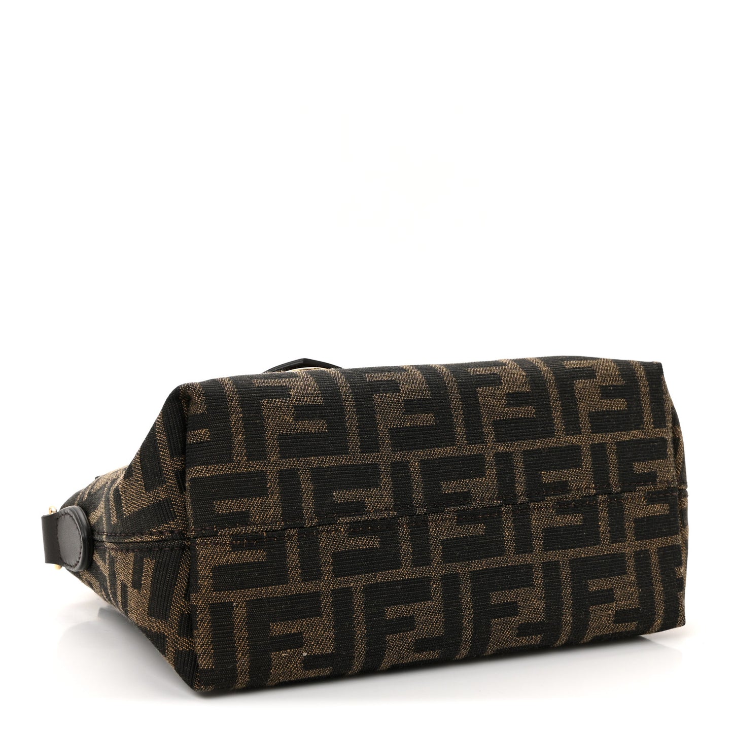 Vitello Grace Jacquard FF Mini By The Way Boston Bag Tobacco Moro Ebano