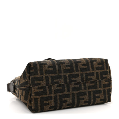 Fendi Vitello Grace Jacquard FF Mini By The Way Boston Bag Tobacco Moro Ebano 4 of 10