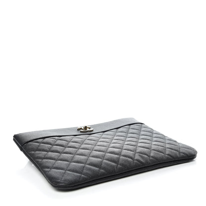Chanel Caviar Quilted Medium Vintage Mademoiselle Cosmetic Case Black 4 of 10