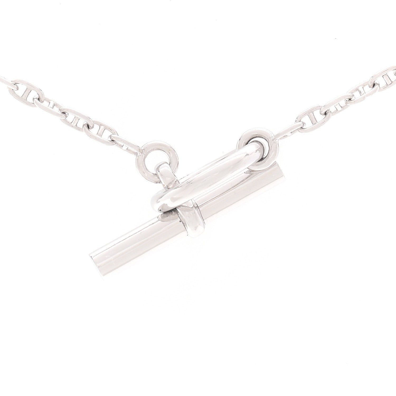 Hermes 18K White Gold Diamond New Farandole Pendant Necklace ST 4 of 5