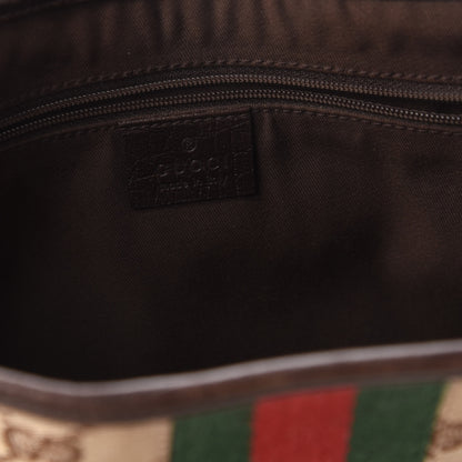 Gucci Monogram Web Jackie O Hobo Dark Brown 8 of 10
