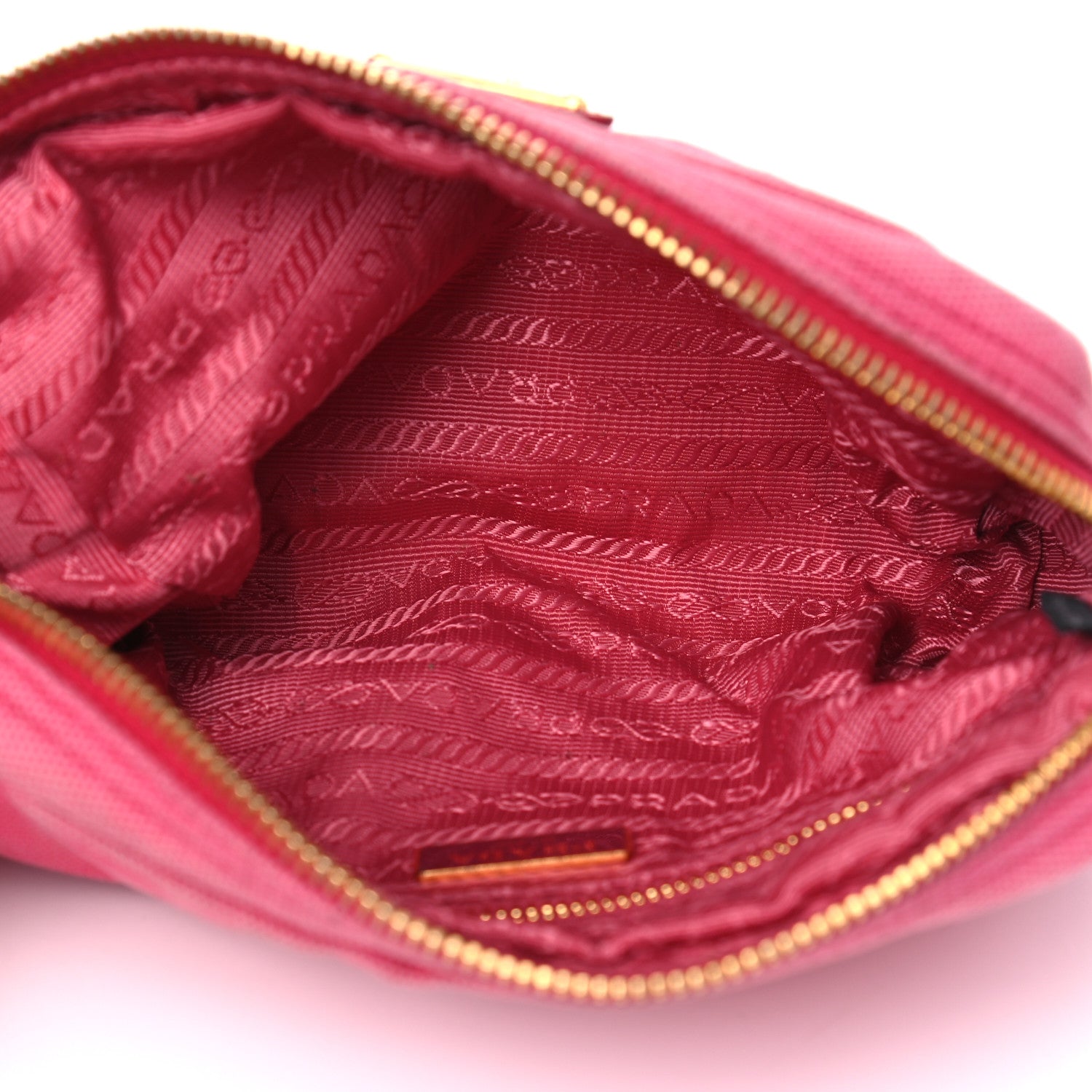 Prada Denim Cosmetic Pouch Fuchsia 4 of 10