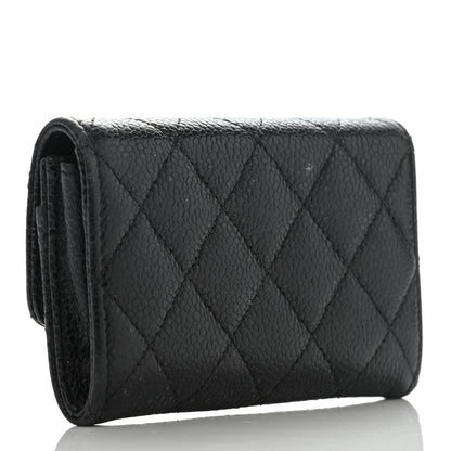 Chanel Caviar Quilted Flap Card Holder Black 3 of 17