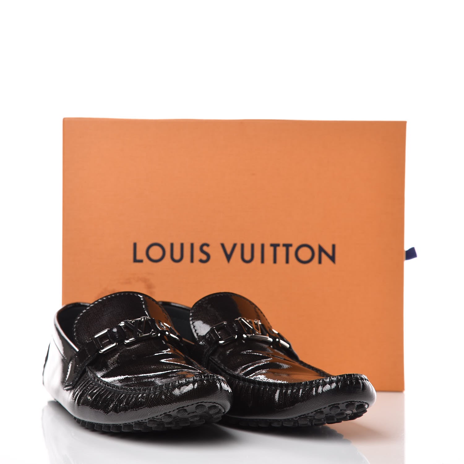 Louis Vuitton Patent Taiga Monte Carlo Moccasin Loafers 13 Black 9 of 10