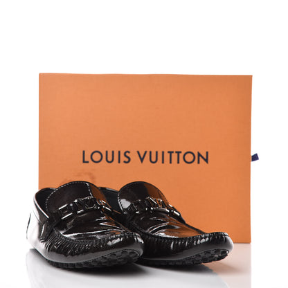 Louis Vuitton Patent Taiga Monte Carlo Moccasin Loafers 13 Black 9 of 10