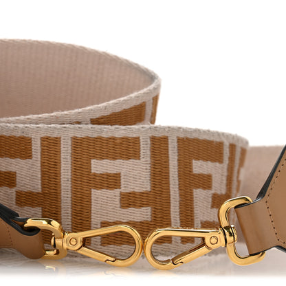 Fendi Ribbon Vitello King FF 1974 Adjustable Strap You Poudre Cuoio Miele Scuro 3 of 8