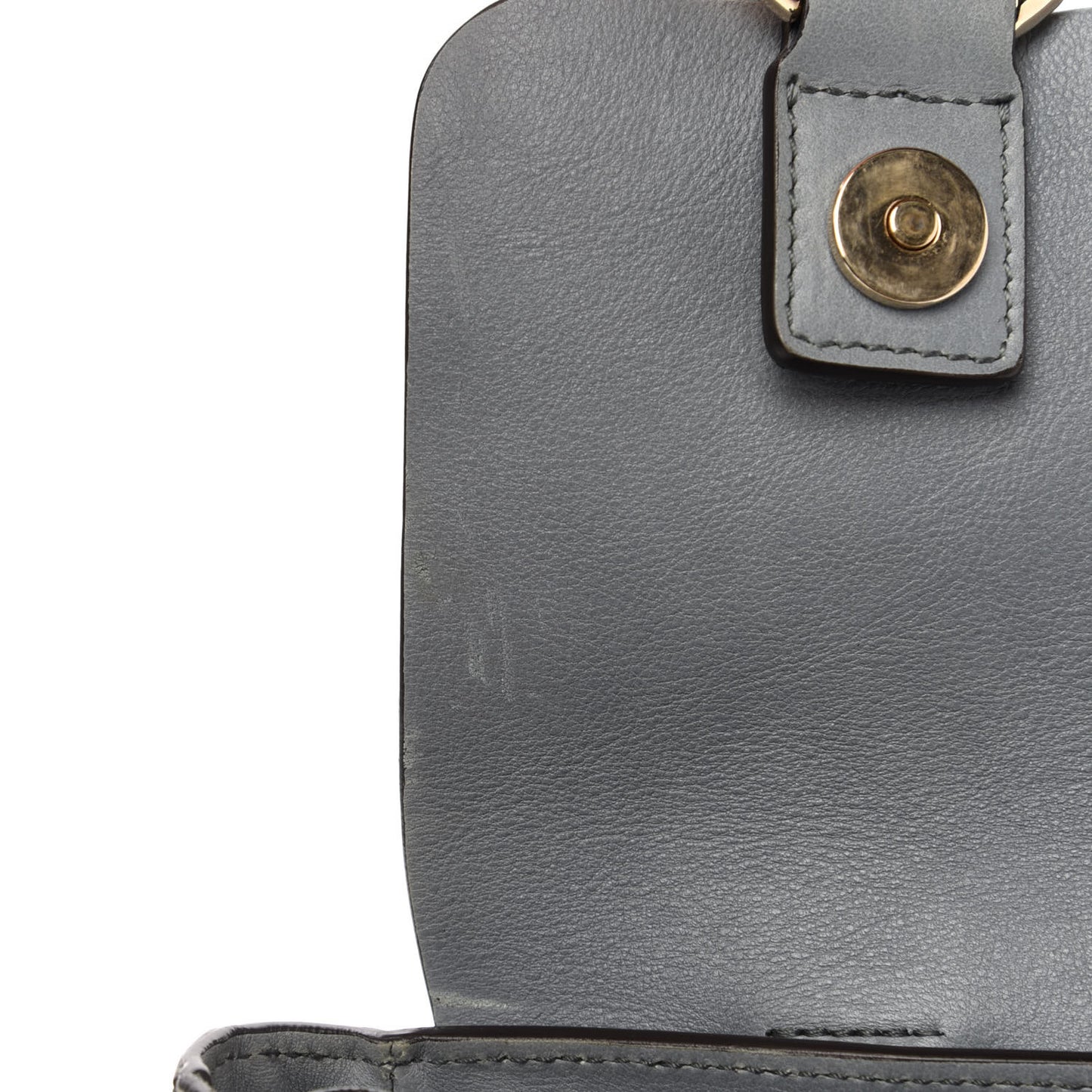 Suede Calfskin Mini Faye Backpack Airy Grey