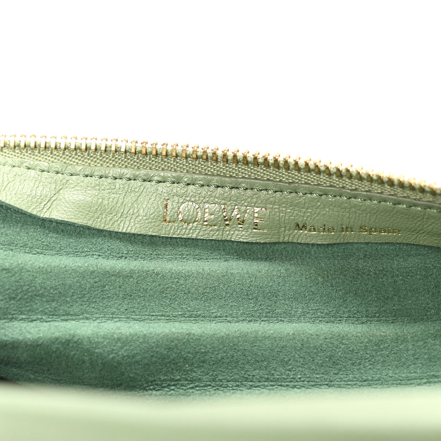 Lambskin Pleated Bracelet Pouch shoulder Bag Rosemary