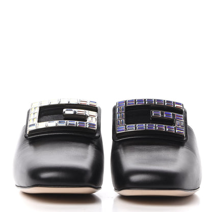 Gucci Malaga Kid Crystal Square G Madelyn Mules 36.5 Black 2 of 11