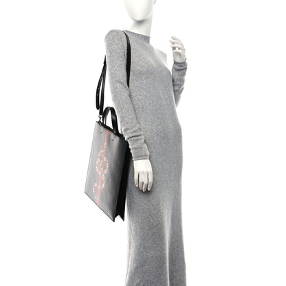 Gucci Calfskin Kingsnake Print Vertical Tote Black 2 of 10