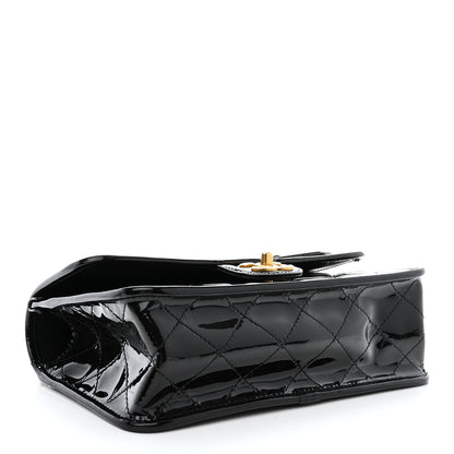 Chanel Patent Quilted Small School Memory Top Handle Flap Black 4 of 12