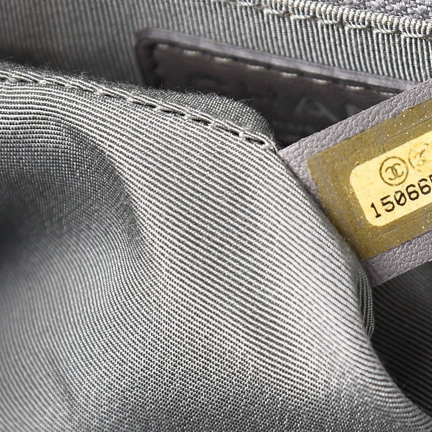 Chanel Calfskin Ultra Stitch Large Bowler Grey 6 of 9