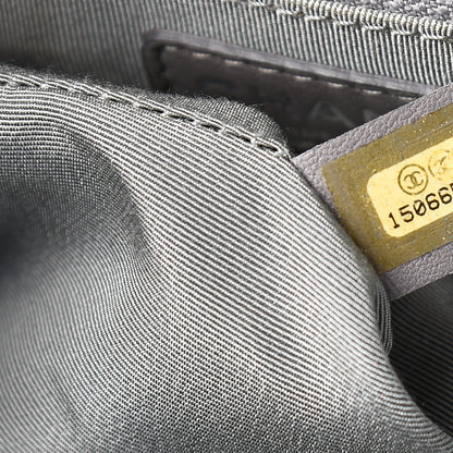 Chanel Calfskin Ultra Stitch Large Bowler Grey 6 of 9