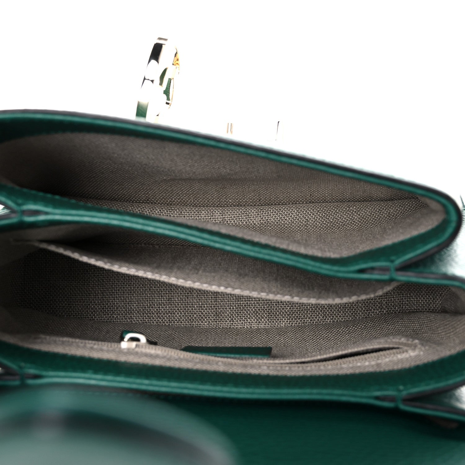 Gucci Dollar Calfskin Interlocking G Crossbody Bag Emerald 5 of 9