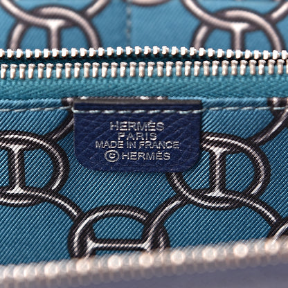 Hermes Epsom Silk'In Wallet Bleu Saphir 6 of 11