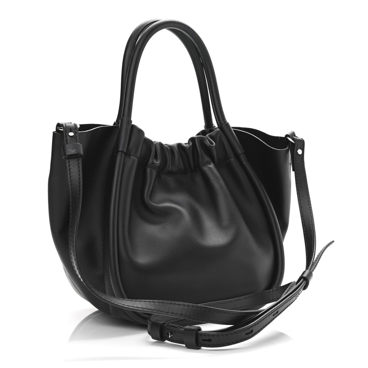 Proenza Schouler Calfskin Small Ruched Tote Black 3 of 12