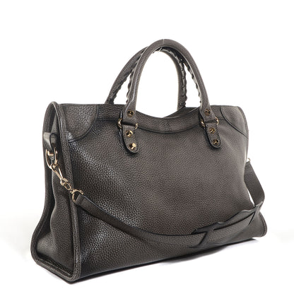 Balenciaga Grained Calfskin Classic Gold Hardware City Ombre Grey Gradient 3 of 12
