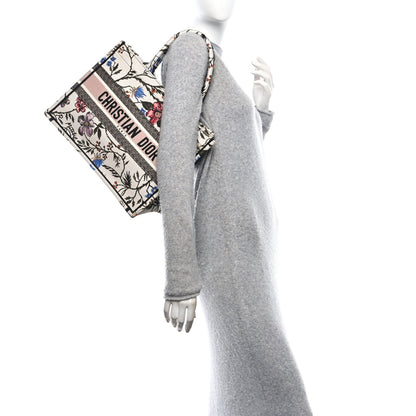 Christian Dior Canvas Embroidered Medium Rosa Mutabilis Book Tote Multicolor 2 of 10