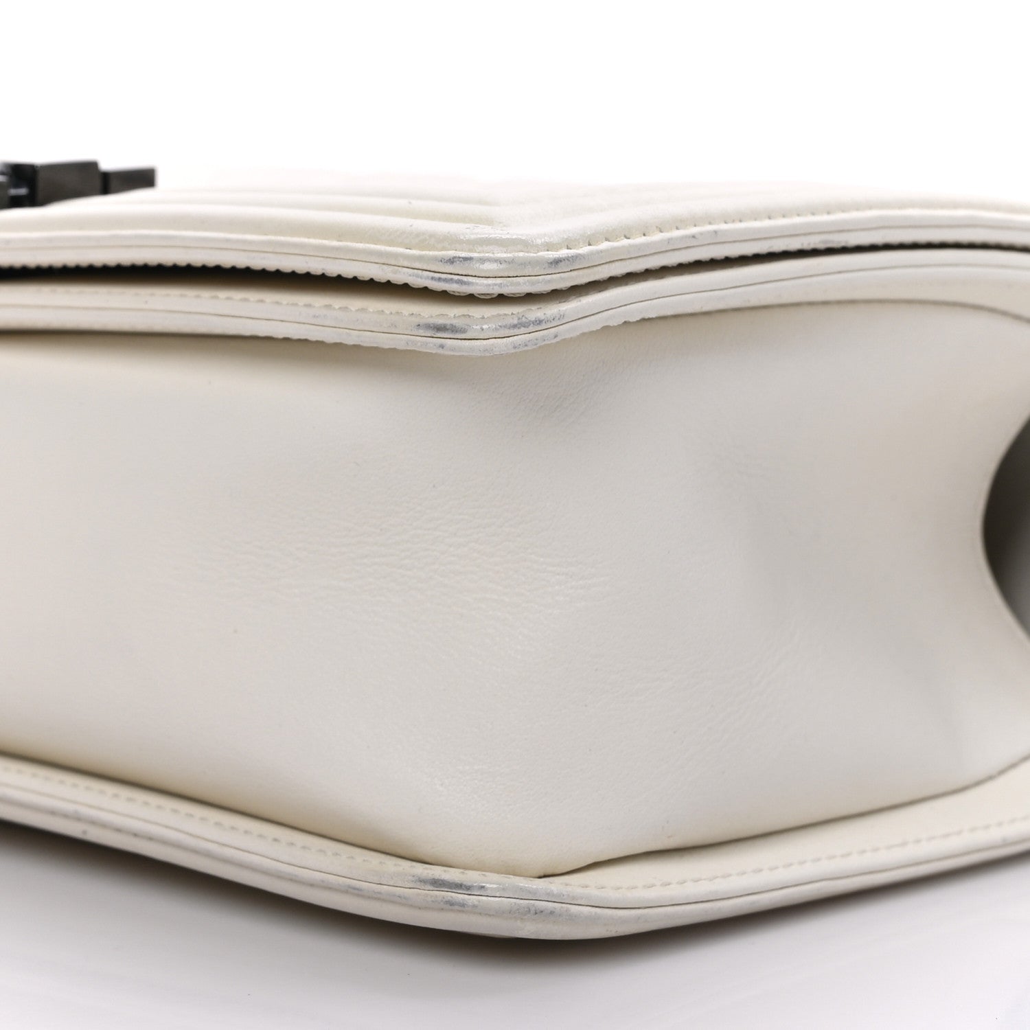 Chanel Calfskin Quilted Medium Boy Flap White 9 of 9