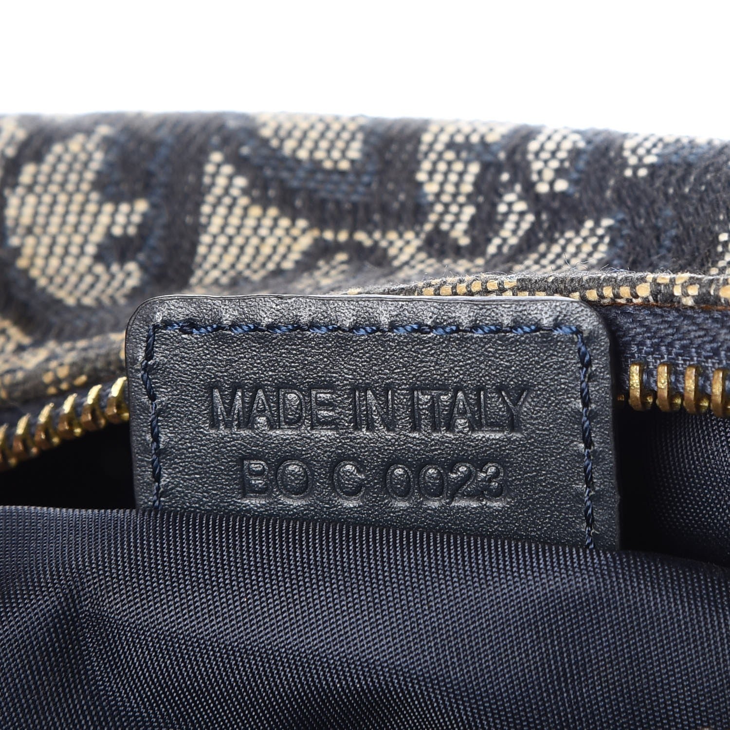 Christian Dior Denim Monogram Boston Navy 7 of 15