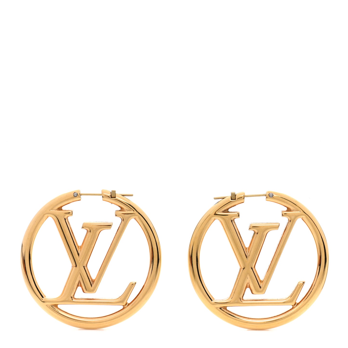 Metal Louise Hoop Earrings Gold