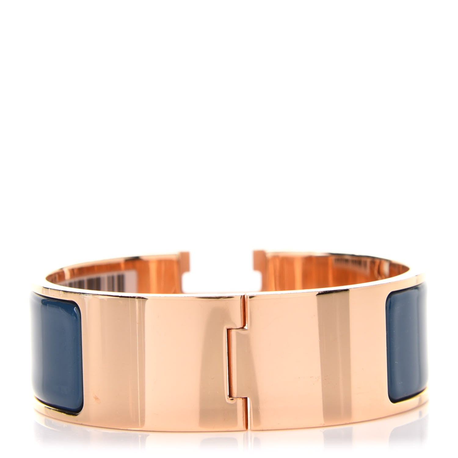 Hermes Enamel Wide Clic Clac H Bracelet PM Bleu De Genes 2 of 5