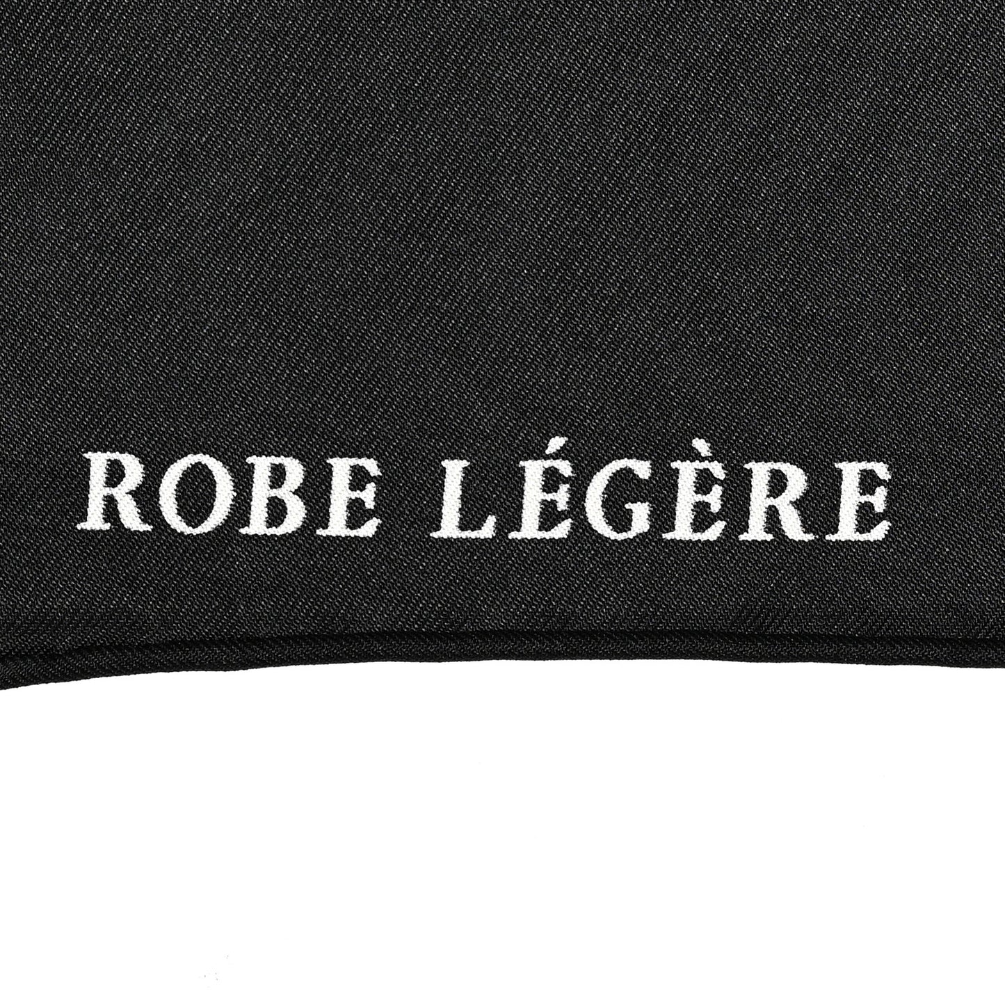 Silk Twill Robe Legere Scarf 90 Black White