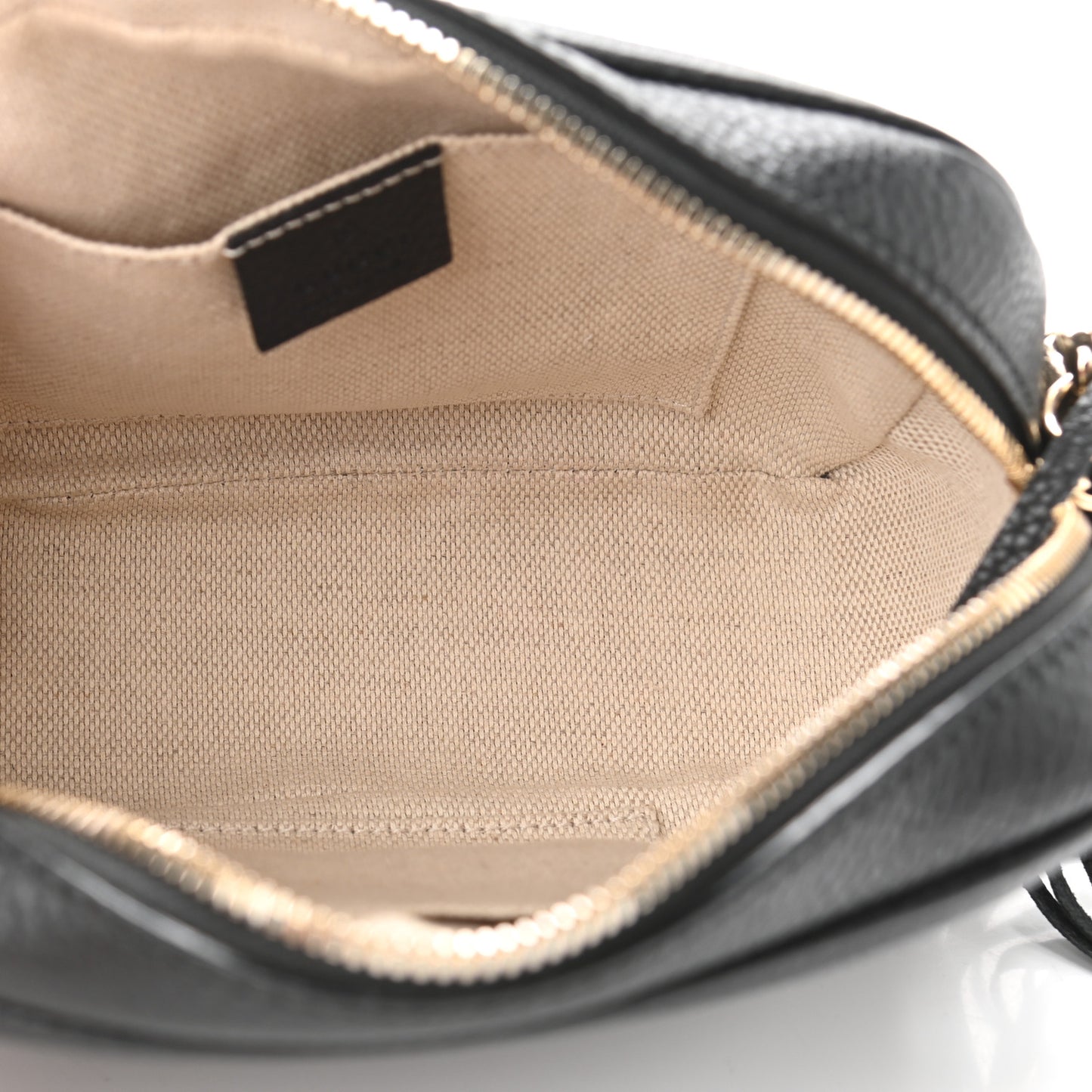 Pebbled Calfskin Small Soho Disco Bag Black