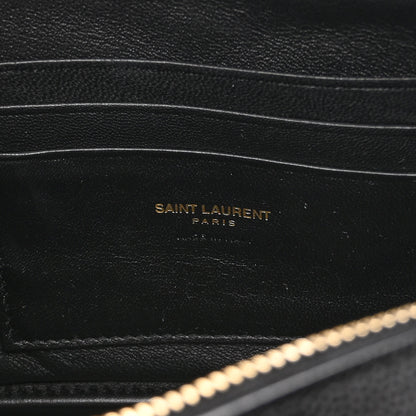 Saint Laurent Grain De Poudre Matelasse Monogram Mini Lou Camera Bag Black 6 of 10