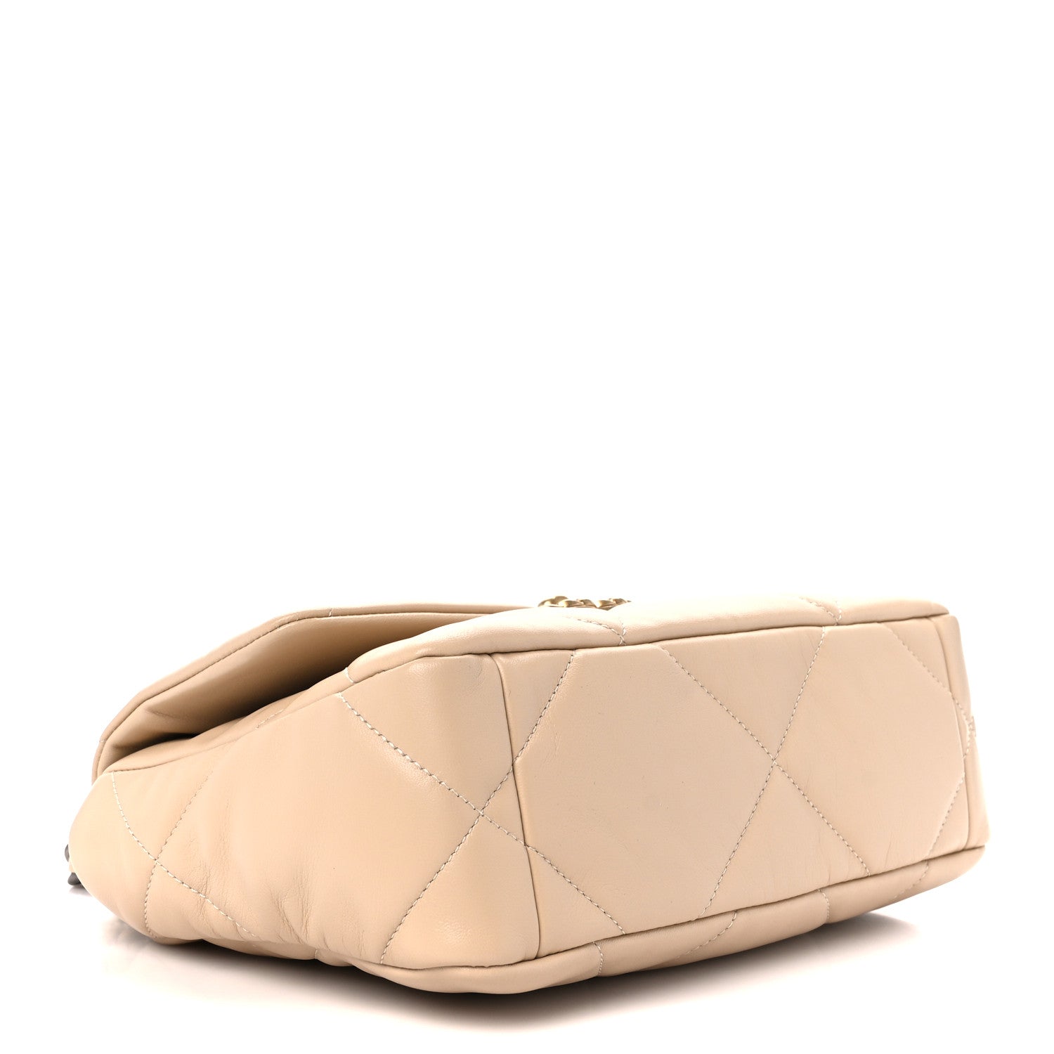 Chanel Lambskin Quilted Medium Chanel 19 Flap Light Beige 4 of 11