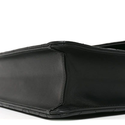 Chanel Lambskin Quilted Briefcase Satchel So Black 10 of 10