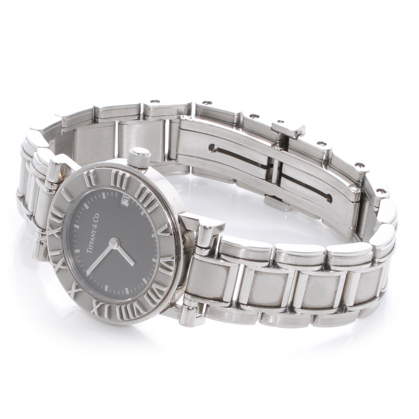 Stainless Steel 25mm Atlas Quartz Watch Black