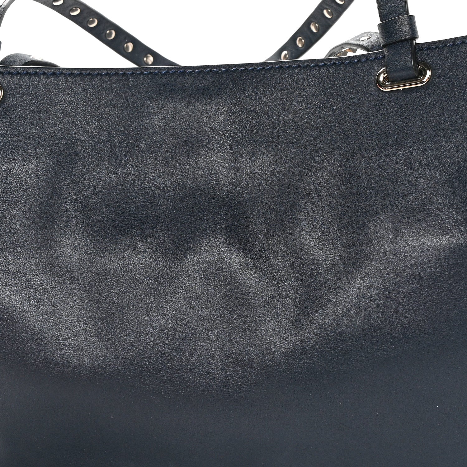 Valentino Garavani Vitello Medium Rockstud Tote Marine 16 of 16