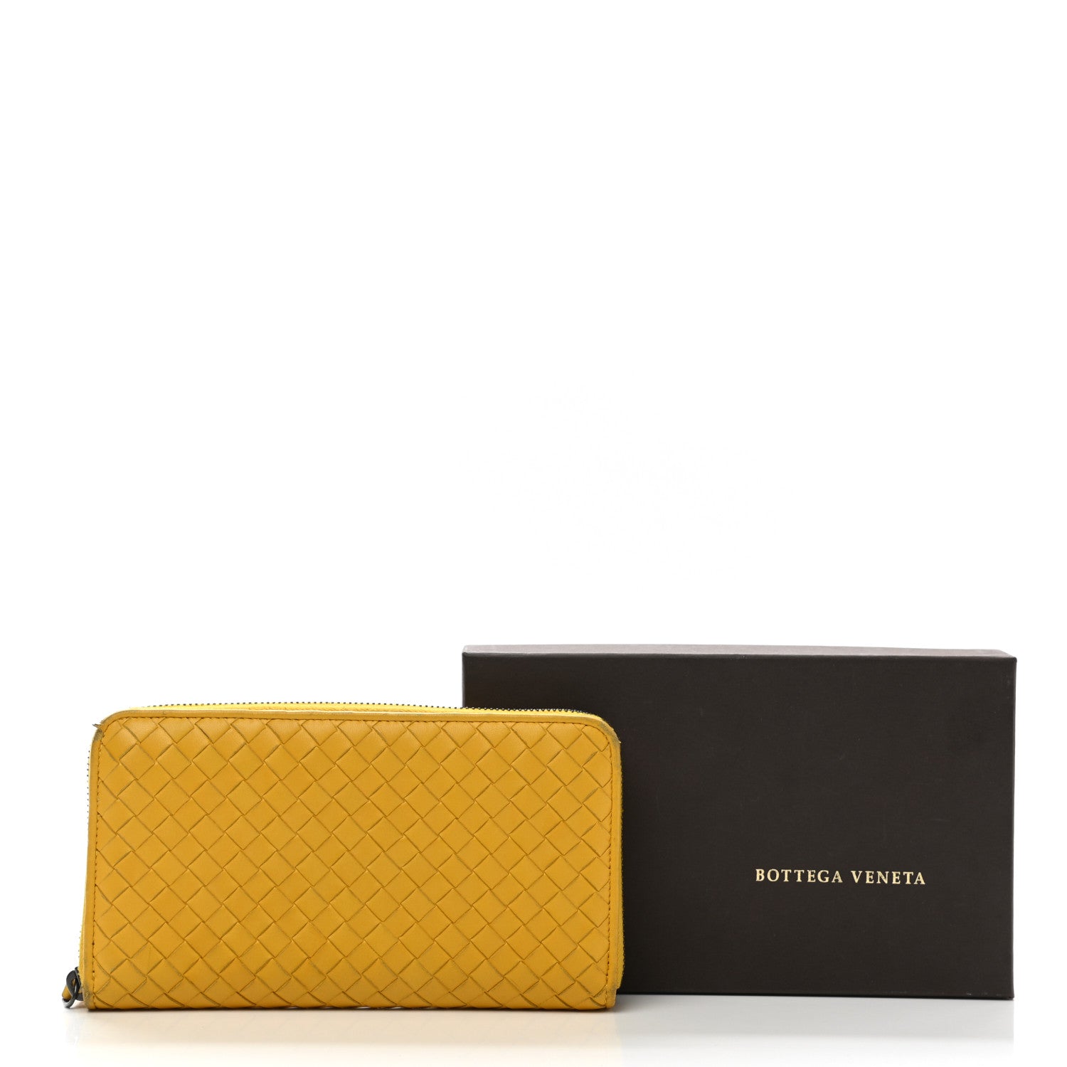 Bottega Veneta Nappa Intrecciato Zip Around Wallet Sunset 15 of 15