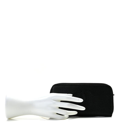 Chanel Caviar Large Timeless CC Zip Around Wallet Black 2 of 13