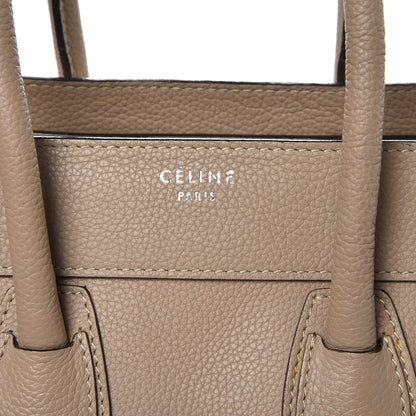 Celine Drummed Calfskin Micro Luggage Dune 8 of 9