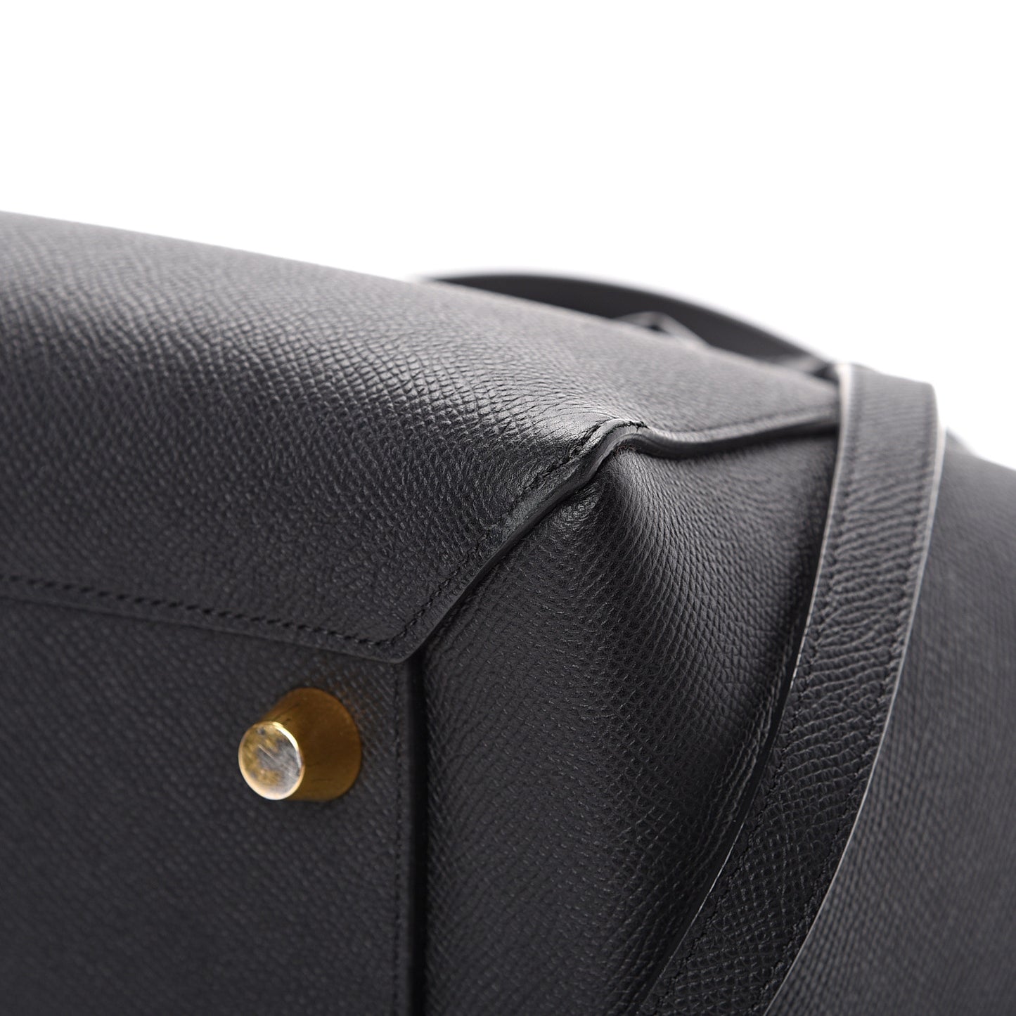 Grained Calfskin Mini Belt Bag Black