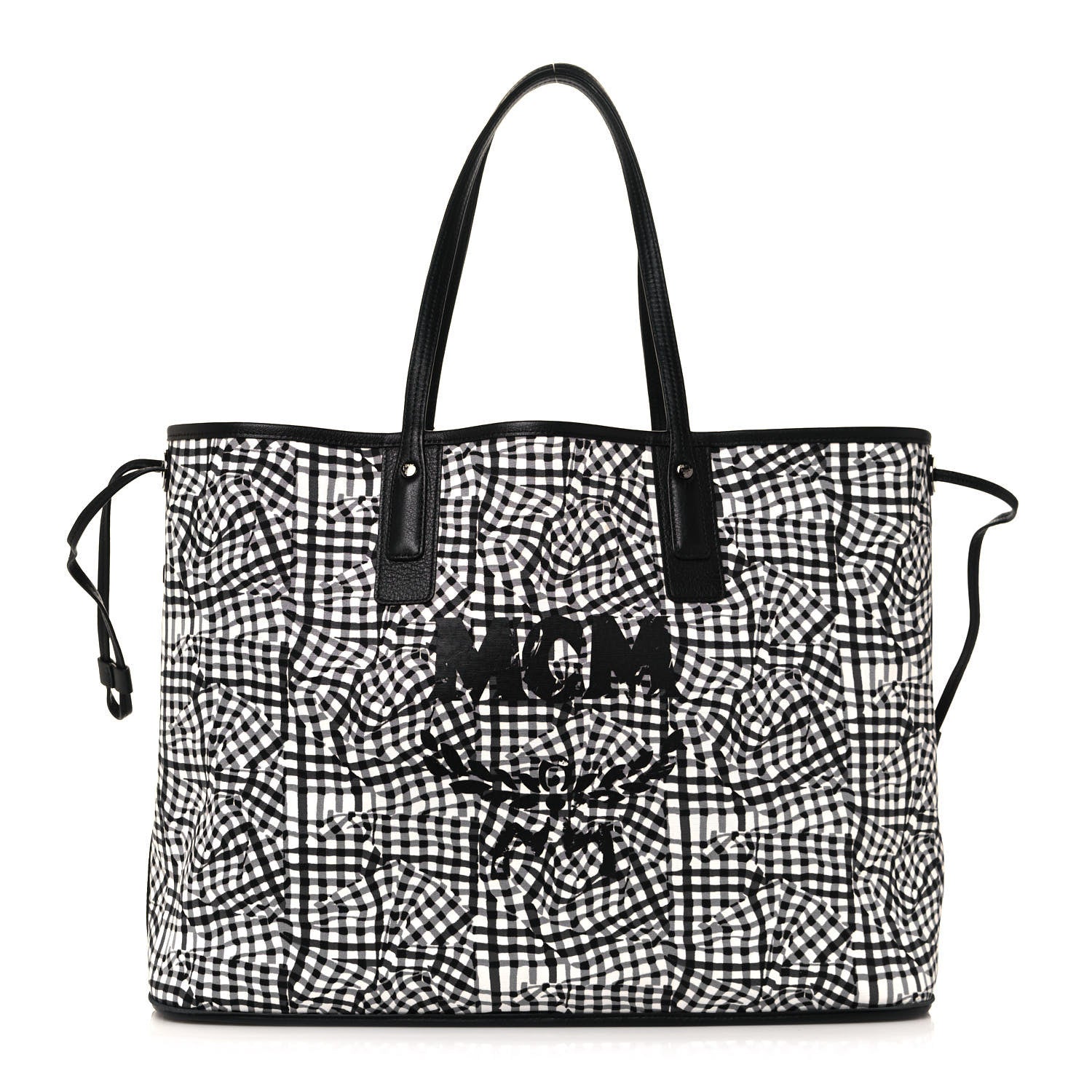 MCM Visetos Medium Liz Reversible Shopper Tote Black 12 of 19