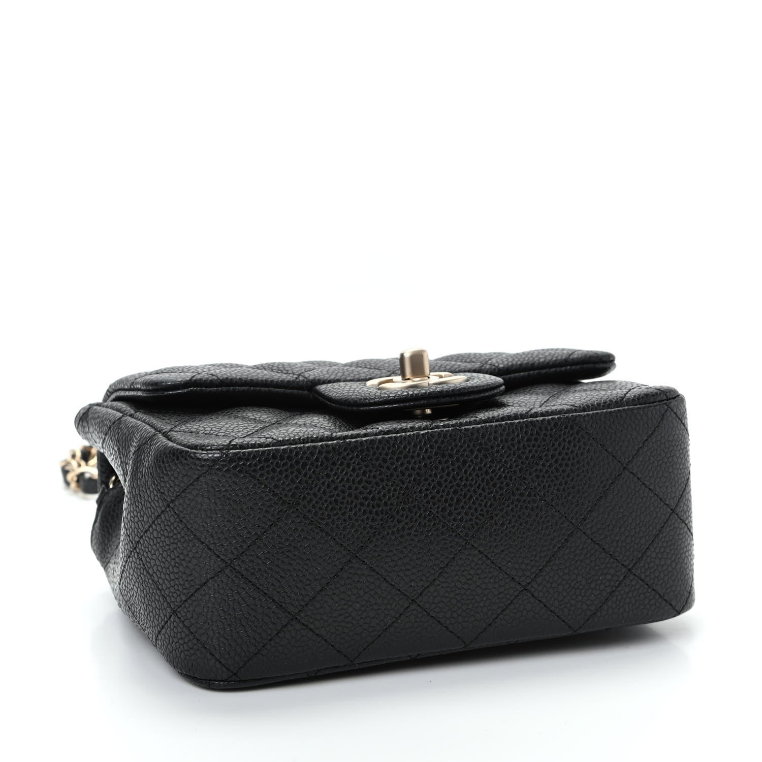Chanel Pearly Caviar Quilted Mini Square Flap Black 4 of 10